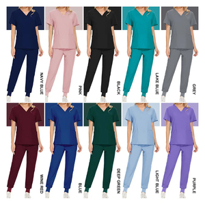 Conjunto de uniforme de hospital unisex con logotipo personalizado, mezcla de algodón, tejido transpirable, OEM y ODM, proveedor mayorista a granel de Bangladesh - Product Image 2