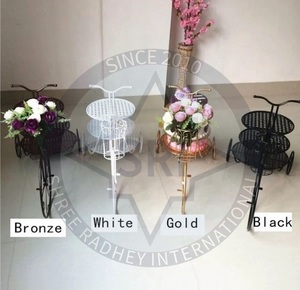 Ensemble de support de gâteau de mariage fantaisie support de piédestal en or pour décorations de fête fournitures en métal pour Table de mariage - Product Image 1