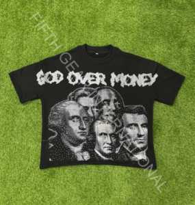 Camiseta de 2 piezas hecha a medida y conjunto corto boxy fit recortado 100% algodón French Terry con serigrafía gráfica y pedrería - Product Image 3