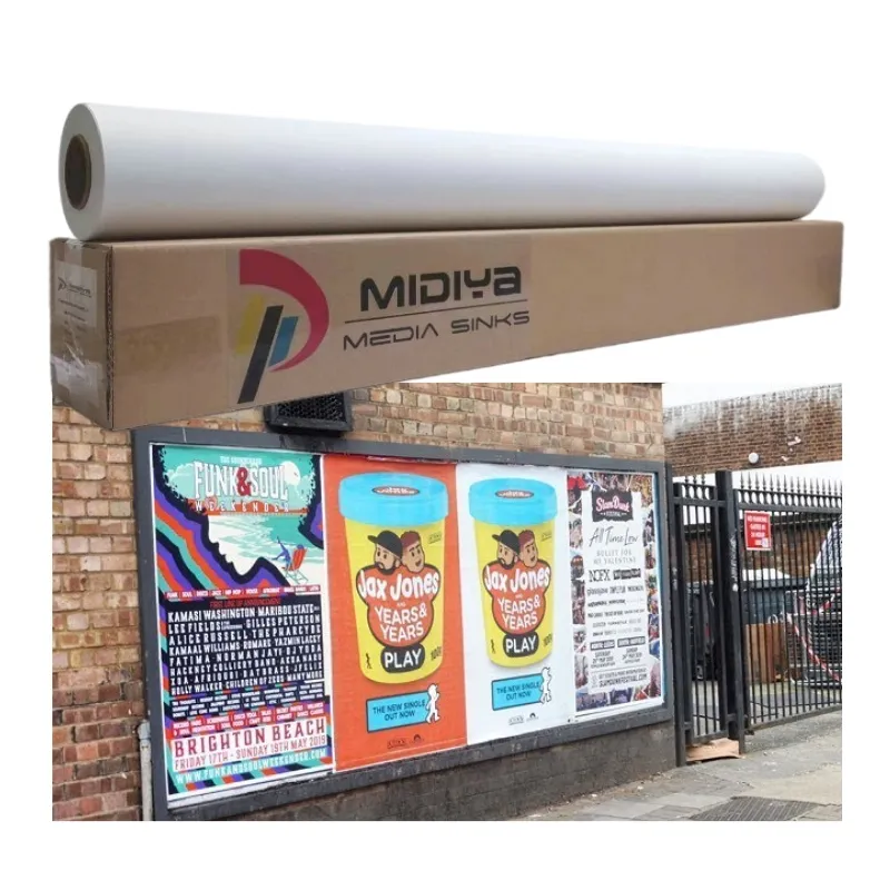 Dye Ink Matt-210 Double Side High Density White PP Banner Paper Display Advertising With Excellent Color Definition