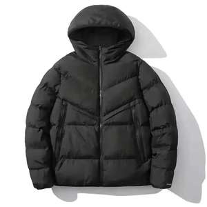 Veste matelassée à capuche d'hiver de qualité supérieure Veste en duvet isolée rembourrée coupe-vent chaude à blocs de couleurs - Product Image 4