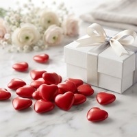 Dragées en forme de cœur rouges en gros, bonbons en vrac, confiseries colorées délicieuses, cadeaux pour mariage et fêtes, commande minimum 1 kg