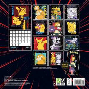 Calendrier promotionnel Pokémon 2024 avec mini-affiche - Product Image 1