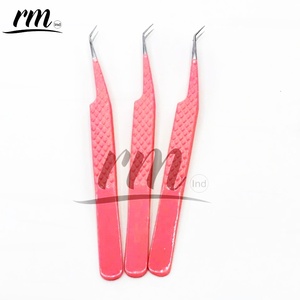 แหนบต่อขนตา RMI คุณภาพสูง สแตนเลสสีทอง 45 90 องศา ปลายแหลม - Product Image 1