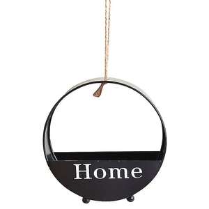 Top rustique métal suspendu planteur galvanisé ferme intérieur et extérieur ensemble de 2 décorations pour la maison et le jardin fournitures en gros - Product Image 3