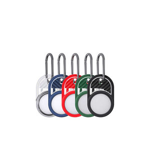 Porte-clés en silicone compatible avec AirTag Netzy 05, vert, avec mousqueton promotionnel - Product Image 3