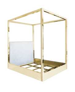 Cama de hierro forjado, diseño de lujo, cristal transparente acrílico, marco de cama de Metal, tamaño doble - Product Image 5