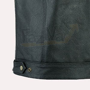 Hommes de haute qualité gilet de sport personnalisé coupe-vent Denim tissu poches hiver extérieur moto à la mode vêtements d'extérieur moto - Product Image 5