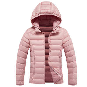 Blouson Bomber Femme Grande Taille 100% Polyester, Simple Couche, Hiver Automne, Coupe-Vent, Respirant, Capuche, Surdimensionné, Fermeture Éclair, Doudoune - Product Image 1