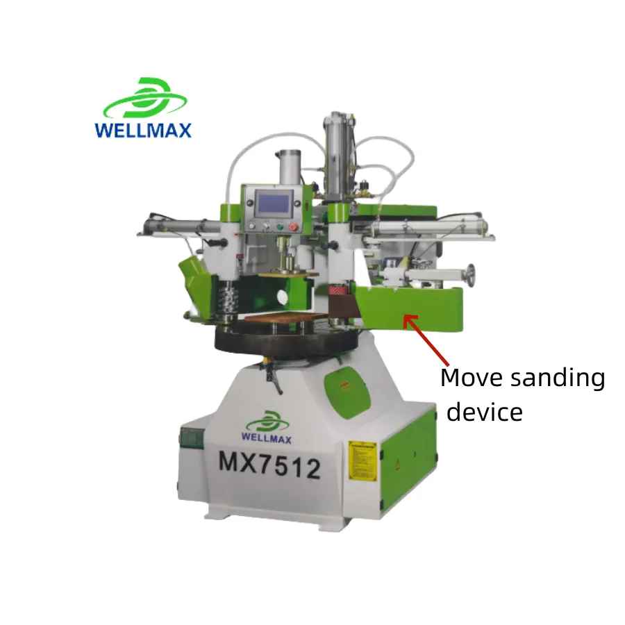 WELLMAX MX7512SA with twin spindles automatic wood copy shaper brush handle shaping machine with two shaft