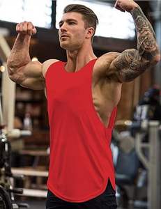 Trendy <b>Men's</b> Custom Logo Sleeveless <b>Gym</b> <b>Vest</b> Muscle Tank Top for <b>Gym</b> Workout Bodybuilding Fitness Training and Athletic Wear - Product Image 6