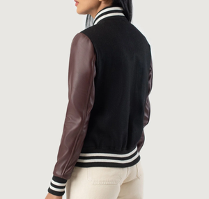 Manteau épais d'extérieur pour femmes personnalisé Veste universitaire à broderie à la mode Letterman - Product Image 5