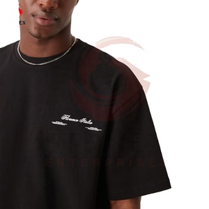 เสื้อยืดคอกลมสำหรับผู้ชายเสื้อยืดบ็อกซี่เฟอร์พิมพ์ลายตามสั่ง - Product Image 3