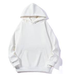 Sweat-shirt à capuche en coton oversize pour hommes, sweat-shirt uni de haute qualité grande taille Basics Hoodies mélangé pour garçons - Product Image 3