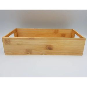 Bandeja de servicio rectangular de bambú hilado hecha a mano con asa para vajilla, restaurante y decoración del hogar, venta al por mayor de Vietnam - Product Image 6