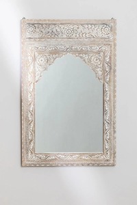 Miroir mural en bois artisanal moderne, best-seller, avec couleur personnalisée pour mariage et décoration intérieure, prix d'Inde - Product Image 3