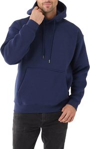 Minimaliste solide motif hommes pull à capuche doux coton polaire sweat chaud hiver décontracté Streetwear plaine teint - Product Image 5