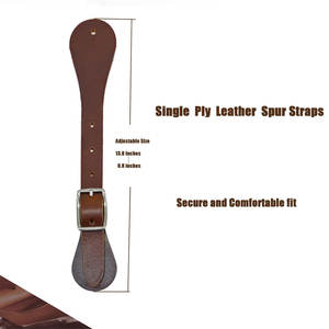 Sangles d'éperon à pli unique en cuir de haute qualité pour cavaliers hommes/femmes équipement de pointe équestre pour l'équitation occidentale par - Product Image 4