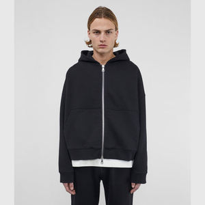 Sweat à capuche surdimensionné pour hommes, logo de broderie, 100% coton, sweat à capuche unisexe vierge, poids lourd 500gsm pour hommes, vente en gros - Product Image 1