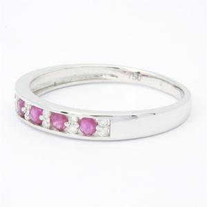 Bán buôn 18K vàng trắng kim cương nữ thanh lịch cao cấp sang trọng kim cương cổ điển <span class=keywords><strong>Ruby</strong></span> Nhẫn - Product Image 4