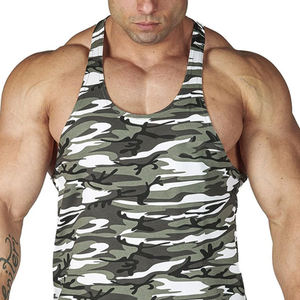 Vente en gros de maillots de camouflage en coton personnalisés pour hommes | Vêtements d'entraînement de musculation sans couture - Product Image 5