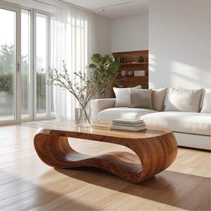 Mesa de Centro Clásica de Madera para el Hogar, Diseñada para Espacios Acogedores y Confortables - Product Image 6