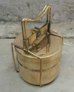Healthy safe pure brass <b>tiffin</b> <b>box</b> designed to preserve nutrients of food while maintaining freshness for longer daily usage - Product Image 2