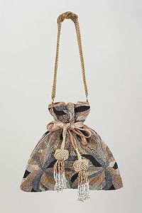 Sac à main brodé style bohème unique avec perles, design fantaisie, doublure pour mariage et soirée, vente en gros - Product Image 4