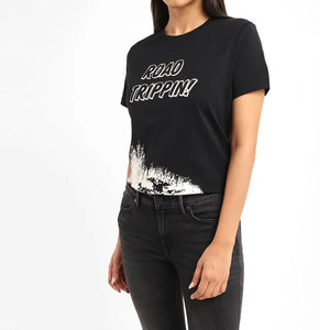 Camiseta estampada Puff para mujer de último diseño, corte Regular, 100% algodón, moda informal a la venta - Product Image 1
