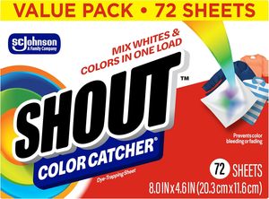 Feuilles anti-décoloration Shout pour la lessive, préserve les couleurs originales des vêtements, 72 unités - Product Image 3
