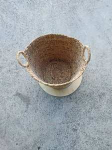 Modern Storage <b>Bins</b> for Kitchen Restaurant Clothing Storage Sustainable 47mm Eye Flexible Water Hyacinth Yellow <b>Large</b> Capacity - Product Image 4