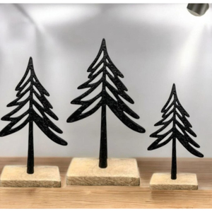 Sculpture d'arbre de Noël moderne de haute qualité faite à la main décor en métal aluminium argenté avec base en bois pour bureau à domicile en vente! - Product Image 6