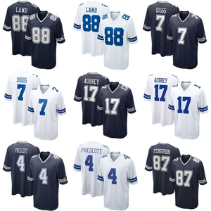 เสื้อฟุตบอลอเมริกันทีมดัลลัสคาวบอยส์สีกรมท่า รุ่นใหม่ ปี 2025 ขายส่ง # 88 ซีดี แลมบ์ # เสื้อยืดแขนสั้นพิมพ์ลาย 4 ดาค เพรสคอตต์ - Product Image 1