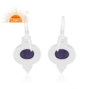 Dernier modèle de boucle d'oreille en argent sterling oxydé avec pierres précieuses en tanzanite naturelle Bijoux personnalisés pour femmes Cadeau pour elle - Product Image 5