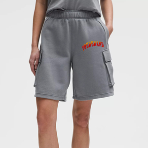 Artículo más vendido ropa casual Pantalones cortos para mujer Pantalones cortos transpirables de lana de algodón 100% con bolsillos laterales y cargo Pantalones cortos para mujer - Product Image 1