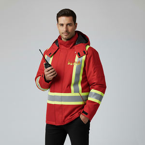 Veste de sécurité pour homme, vêtements de travail imperméables, vêtements décontractés d'hiver, ruban réfléchissant en polyester haute visibilité de classe 2, sur mesure - Product Image 1