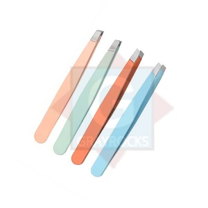 Pince à épiler en acier inoxydable de haute qualité épilation inclinée et pointue ensemble de pinces à sourcils - Product Image 2