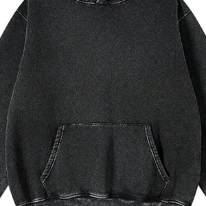 Sudadera con Capucha Extra Grande para Hombre, 100% Algodón, Felpa Francesa, Color Sólido, con Bolsillo, Estilo Casual para Otoño - Product Image 4