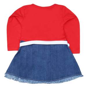Robe à manches longues pour filles - Rouge - Product Image 4