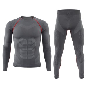 Ropa interior térmica delgada informal para hombre para deportes al aire libre tela de lona de invierno con cuello levantado logotipo bordado en la parte delantera servicio OEM - Product Image 3