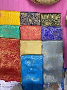 Custom Made Brocade Silk <b>Fabrics</b> in an Assortment of Patterns and Designs Ideal for Resale and <b>Fabric</b> Stores in Multi Colours. - Product Image 2