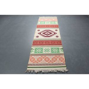 Turkish 2.6x7.8 ft Rug, <b>Runner</b> Vintage Rug, <b>Red</b> Plants & trees Wool Rug - Product Image 5