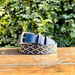 Oceano-Ceinture polo vintage en cuir de buffle d'eau, perforée et décontractée, 35mm de largeur - Product Image 1