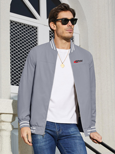 Chaqueta Bomber para Hombre al por Mayor OEM con Cuello Acanalado, Cierre de Cremallera Resistente y Tejido Resistente al Viento, Ideal para Ropa Urbana - Product Image 2
