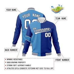 Veste de baseball légère 100% coton personnalisable Letterman Bomber Coat pour hommes toile tissu pour les sports universitaires - Product Image 3