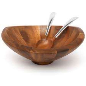 ชามสลัดอะคาเซียธรรมชาติงานหัตถกรรมสีไม้ธรรมชาติสำหรับเครื่องครัวชามไม้สินค้าขายดี - Product Image 1