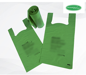 Sacs en plastique de supermarché HDPE de haute qualité T-Shirt personnalisé de supermarché T-Shirt sac en plastique biodégradable shopping - Product Image 2