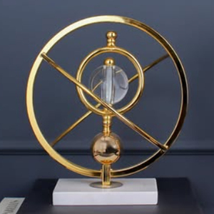 <b>Tree</b> Design Gold Finished Sculpture Hot Selling Higheesst Quality Antique Design Aluminum Metal Round <b>Marble</b> Base - Product Image 6