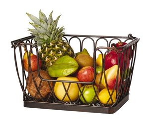 Panier à fruits en métal de qualité supérieure, conçu pour une décoration de cuisine haut de gamme, avec des lignes contemporaines et une qualité métallique durable - Product Image 2