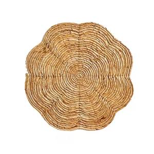 Plaque de chargeur de jacinthe d'eau tissée à la main/napperon tissé pour Table à manger ou décoration de mariage artisanat du Vietnam - Product Image 5